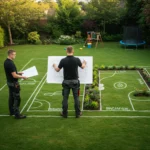 Greeneris ekspertai įvertina augavietės sąlygas ir planuoja vejos įrengimo zonas.