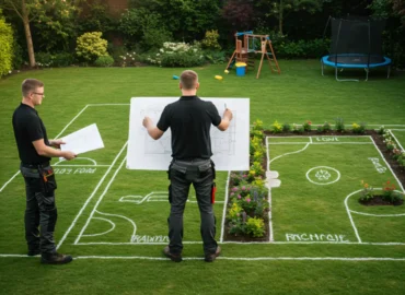 Greeneris ekspertai įvertina augavietės sąlygas ir planuoja vejos įrengimo zonas.