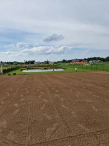 Širvintose, Vilniaus rajone pasėta veja.